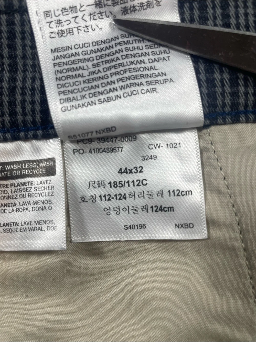 Levi's XX Chino Men's Gray & Black Checkered  Chinos 44x30